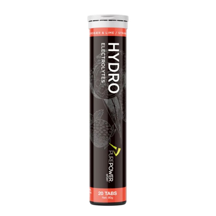 PurePower Unisex Energi-tabs Hydro Tabs 20 pcs. Strawberry/Lime Hvid