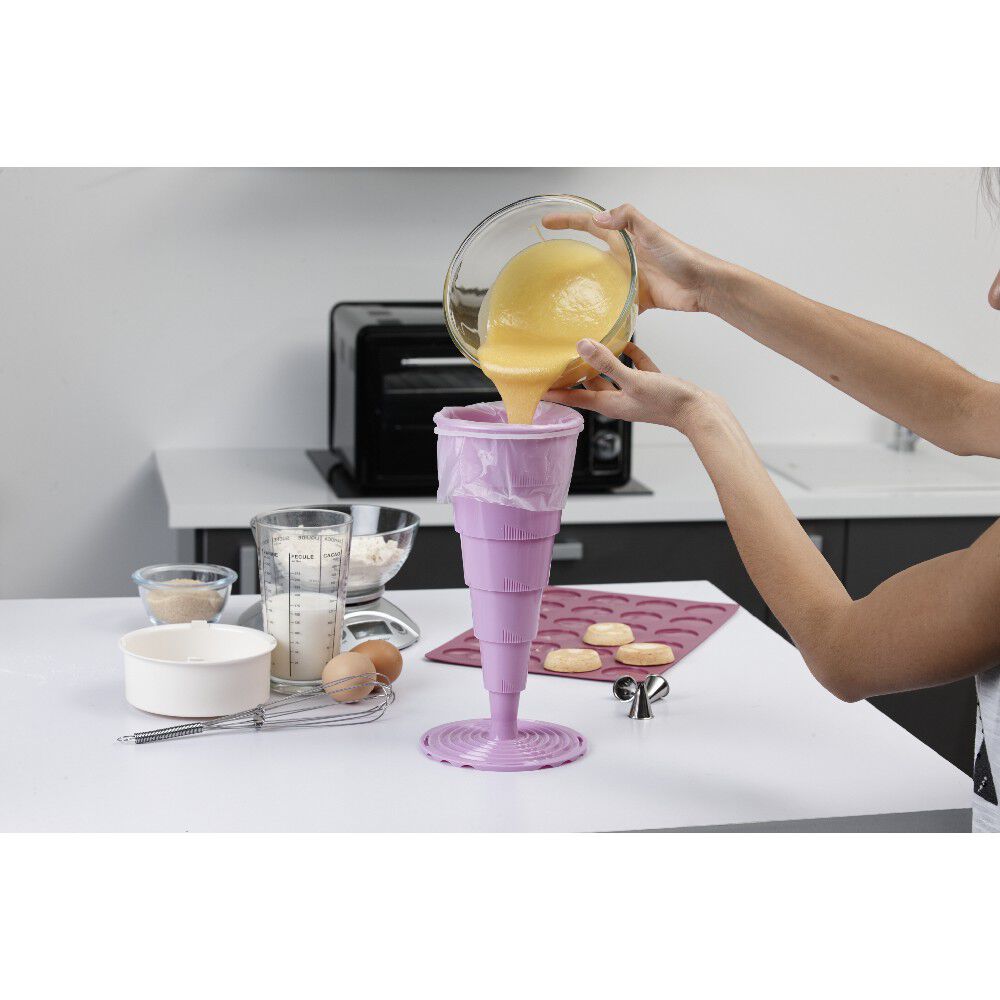 Support poche à douille silicone