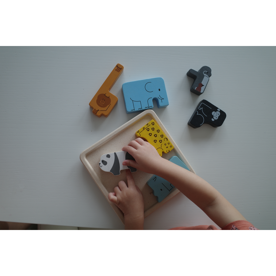 PlanToys Rahmenpuzzle Tiere