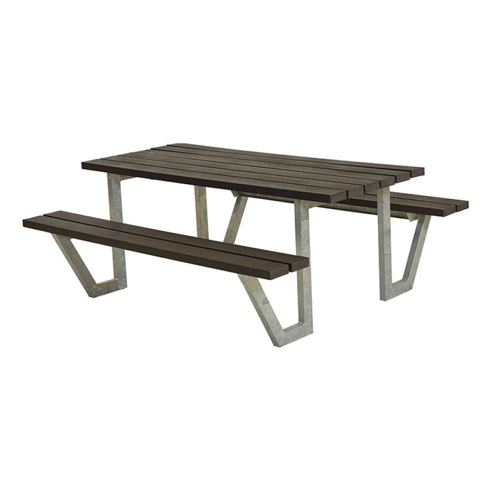 BENKESETT PLUS WEGA 177X161X73/45CM RE-PLAST SVART