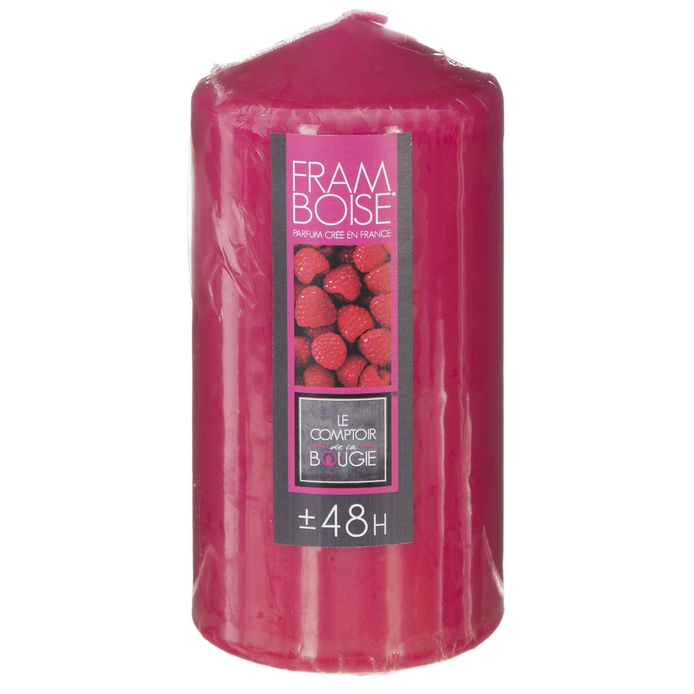 BOUGIE PARFUMEE RONDE 395G FRAMBOISE 7X14CM
