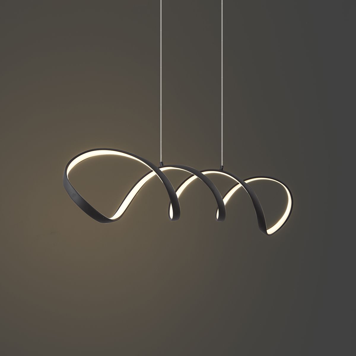 Design hanglamp zwart 100cm incl. LED 3-staps dimbaar - Wokkel