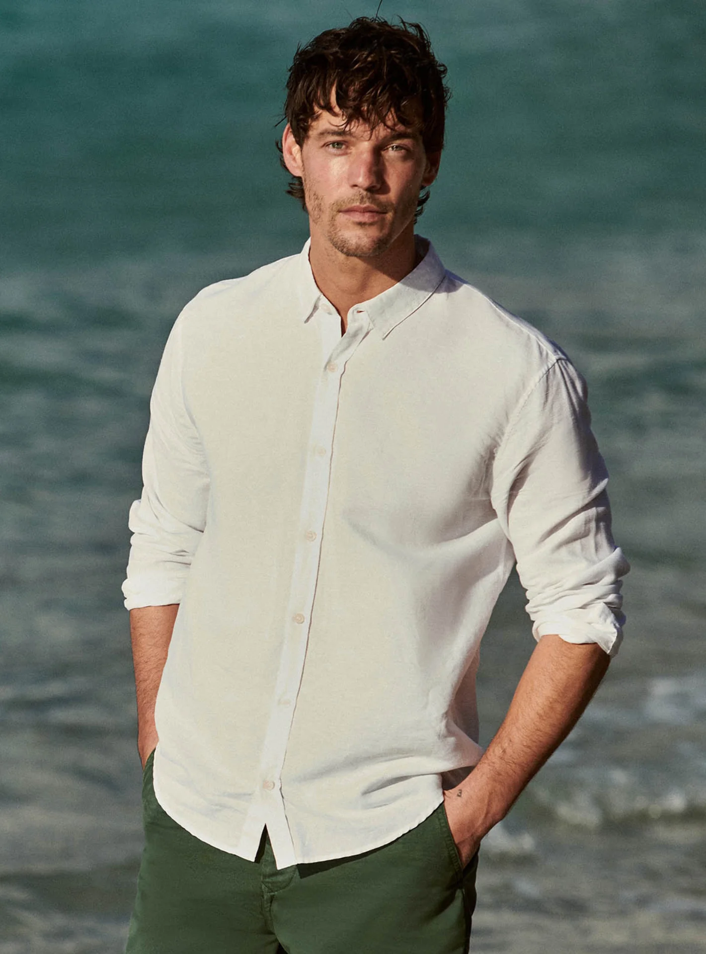 Chemise en lin Mercer Blanc