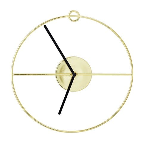 Horloge murale métal coloris or-
