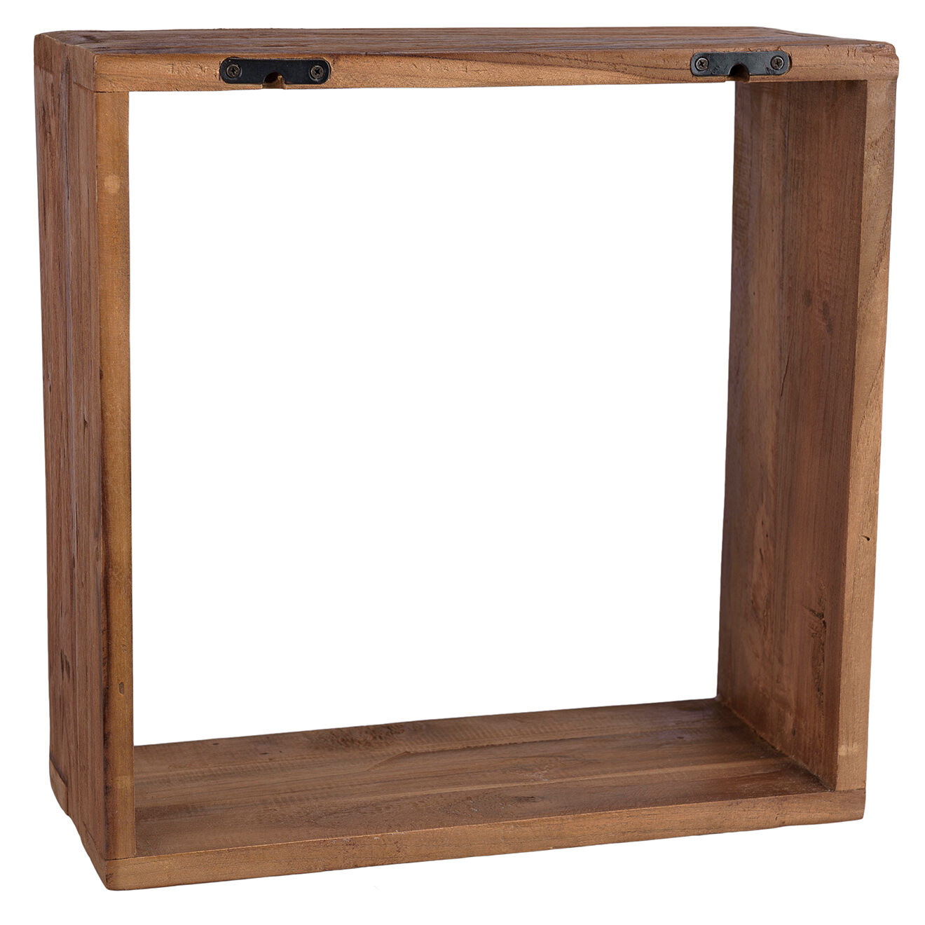 Macabane Étagère murale carrée sixtine Alida marron - 35x15x15 cm