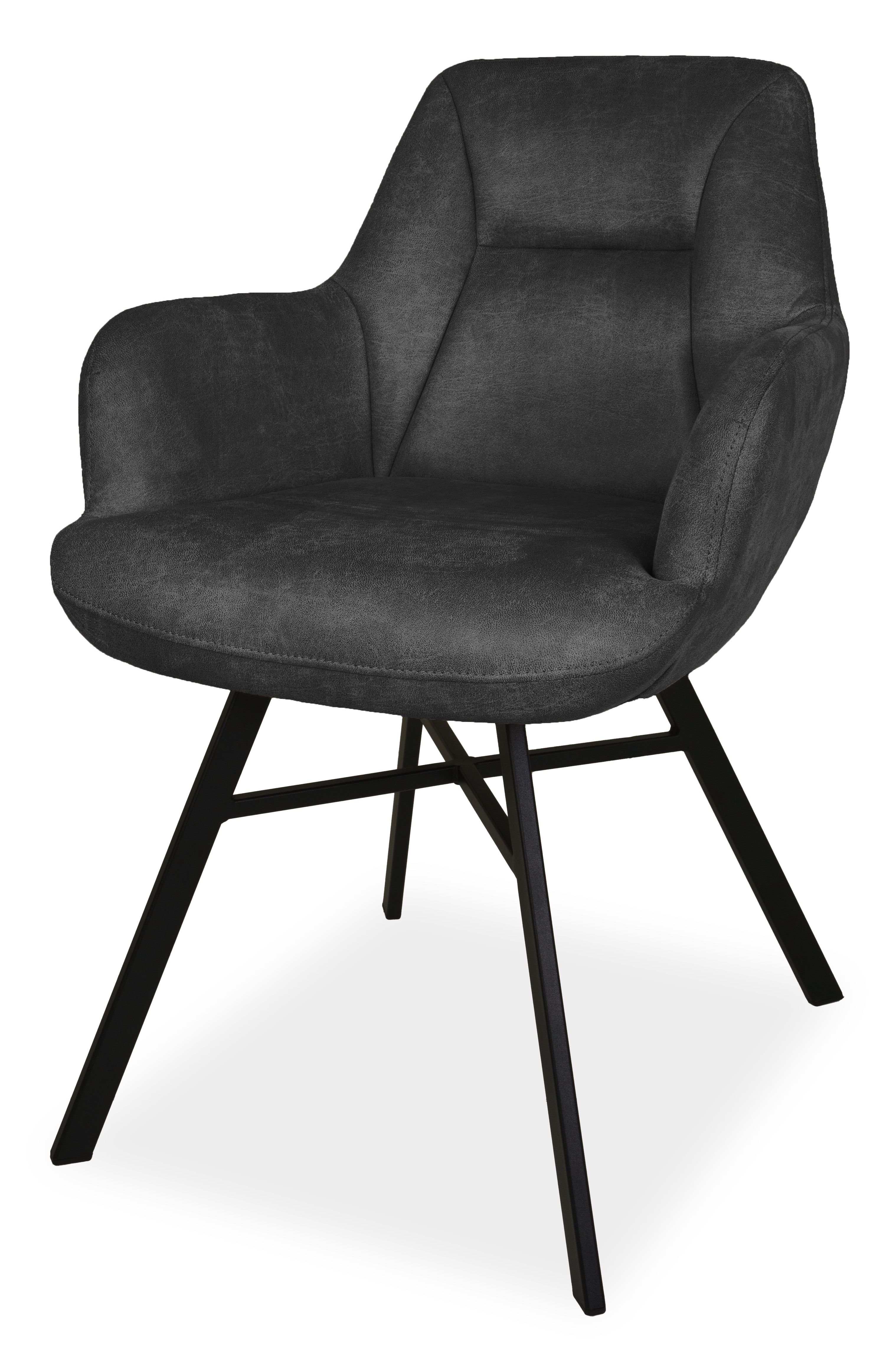 Eetkamerstoel antraciet  Susa B58 x D63 x H85 cm