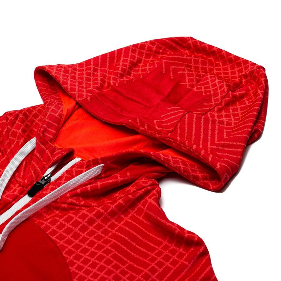 Nike Veste Dri-FIT Strike avec capuche - Rouge/Rouge/Blanc