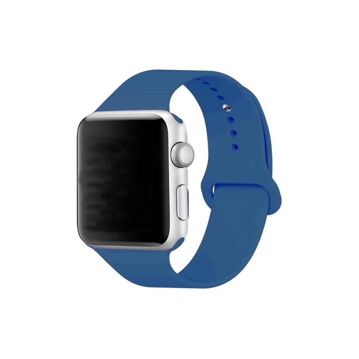 Silikonarmbånd kompatibelt med Apple Watch, 42 mm, Pigeon Blue
