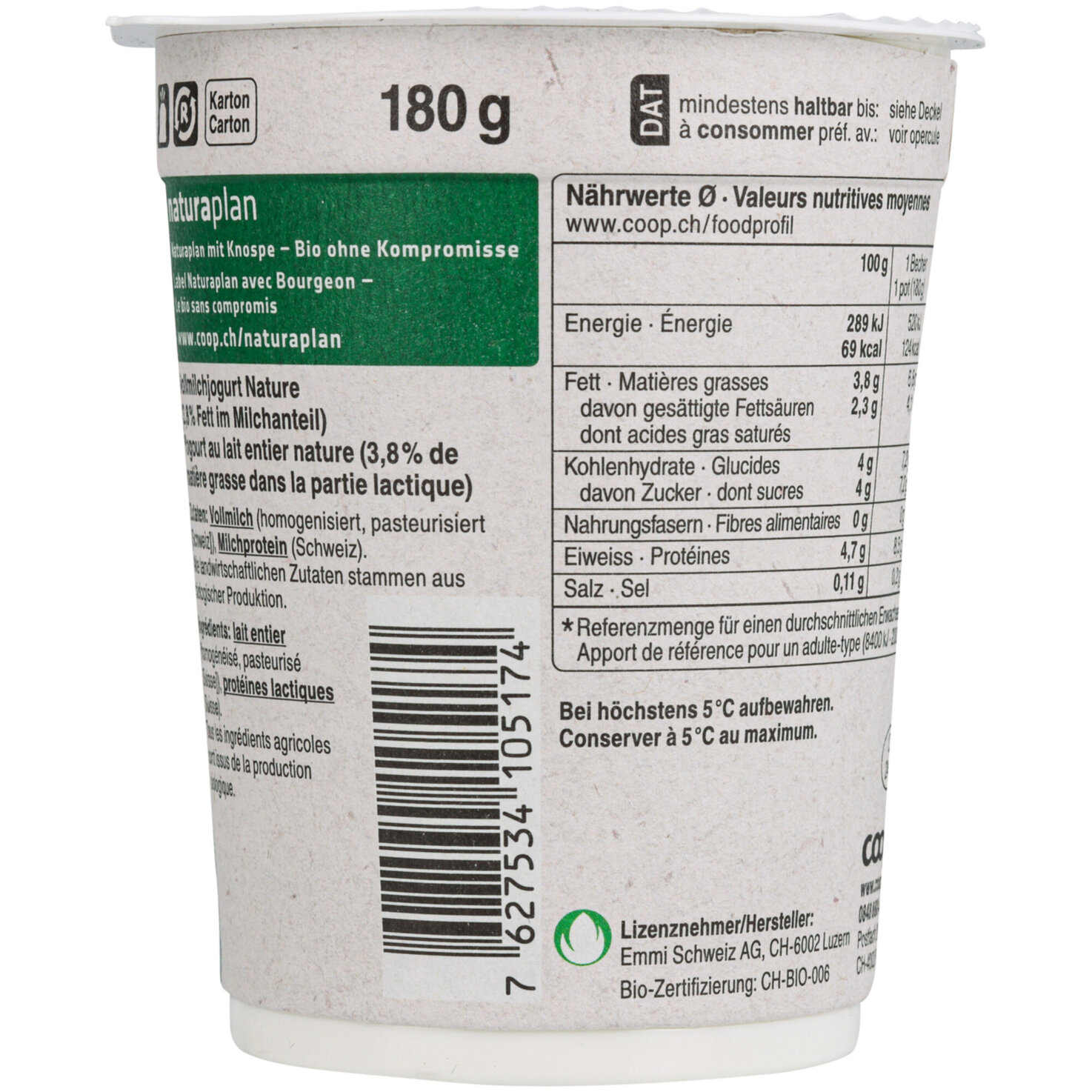 Naturaplan Bio Joghurt Natur 2x180g