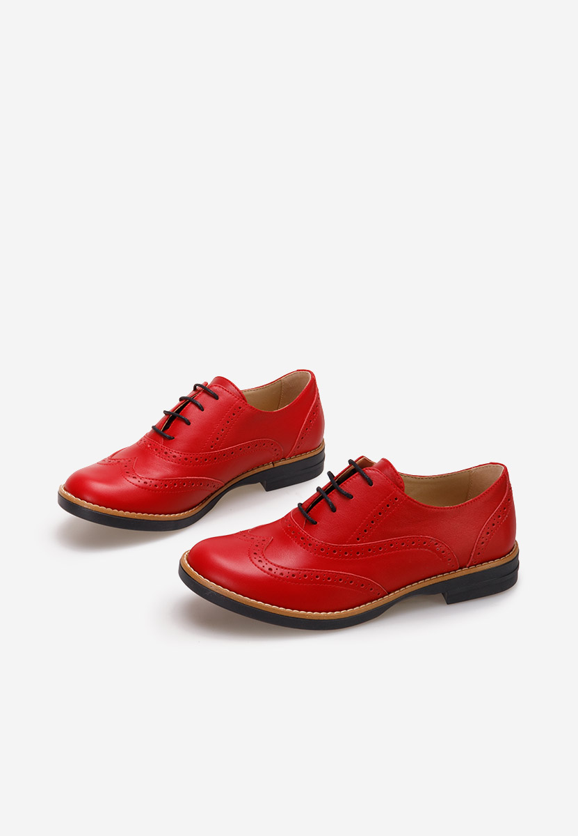 Chaussures brogue pour femme rouges Emily