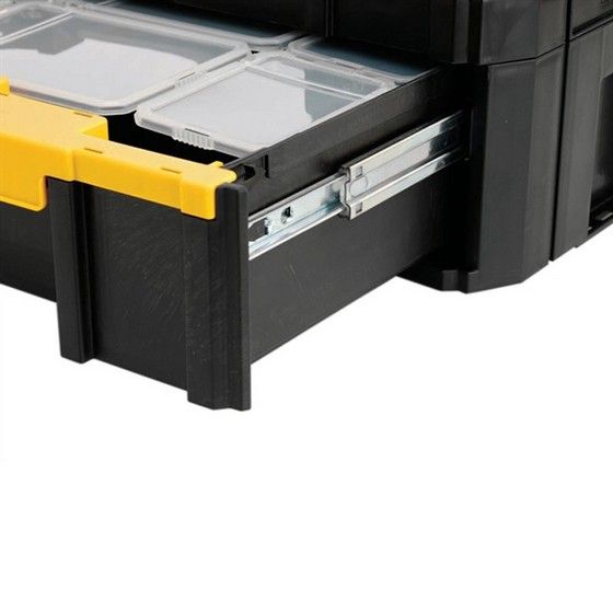 DeWalt DWST1-70705 TSTAK-Box III stevige gereedschapskoffer met diepe lade inclusief 6 bakjes - TSTAK III