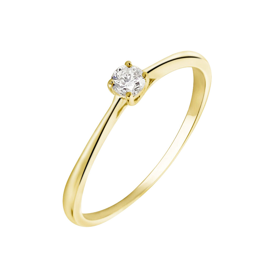 Bague Solitaire Aphrodite Or Jaune Diamant