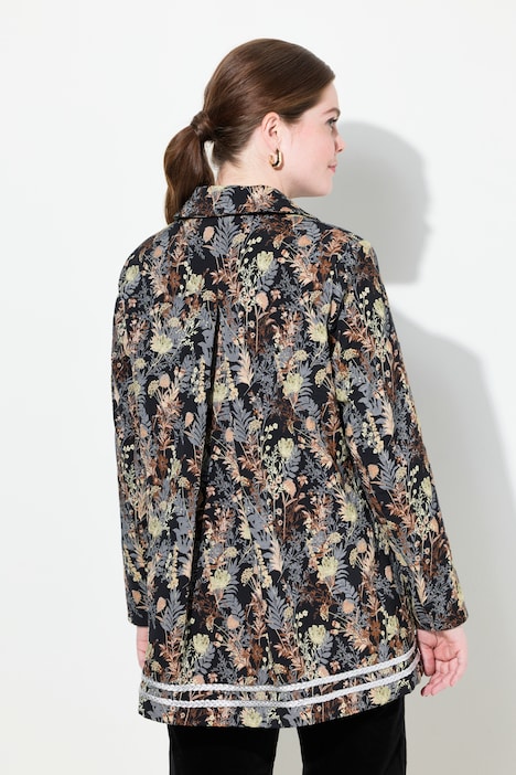 Jacke, Jacquardmuster, Hemdkragen, Schmuckknöpfe