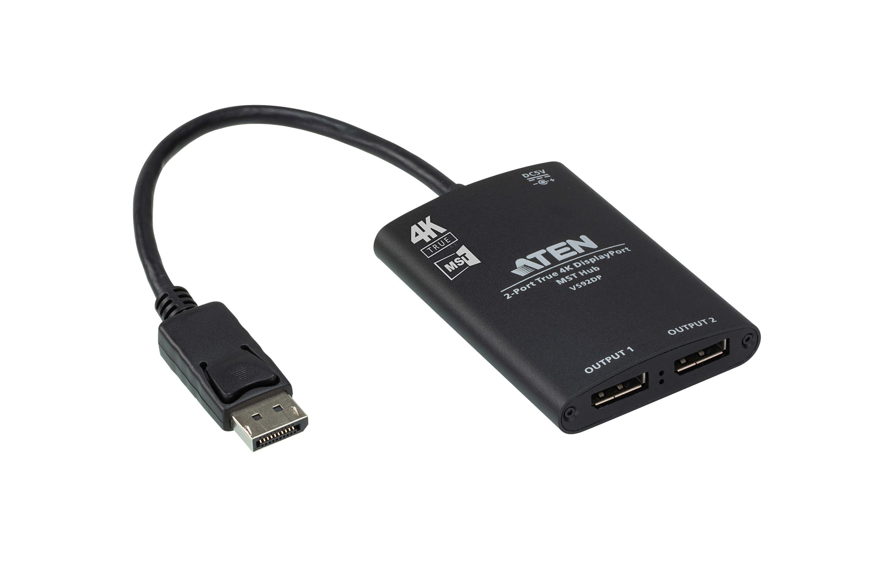 2-Port Signalsplitter VS92DP True 4K2-Port True 4K DisplayPort MST Hub