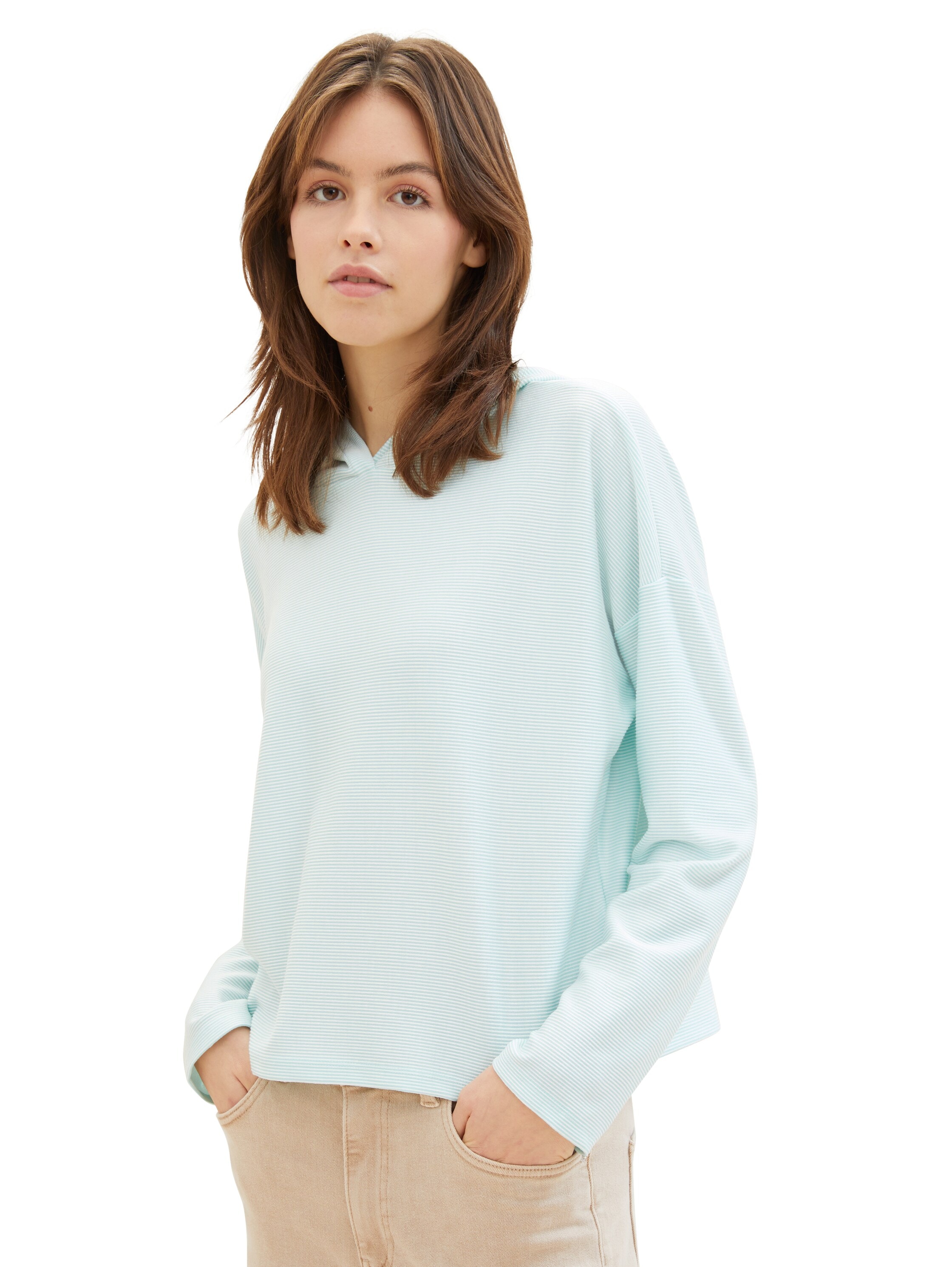TOM TAILOR Denim Kapuzenshirt , mit Streifenmuster