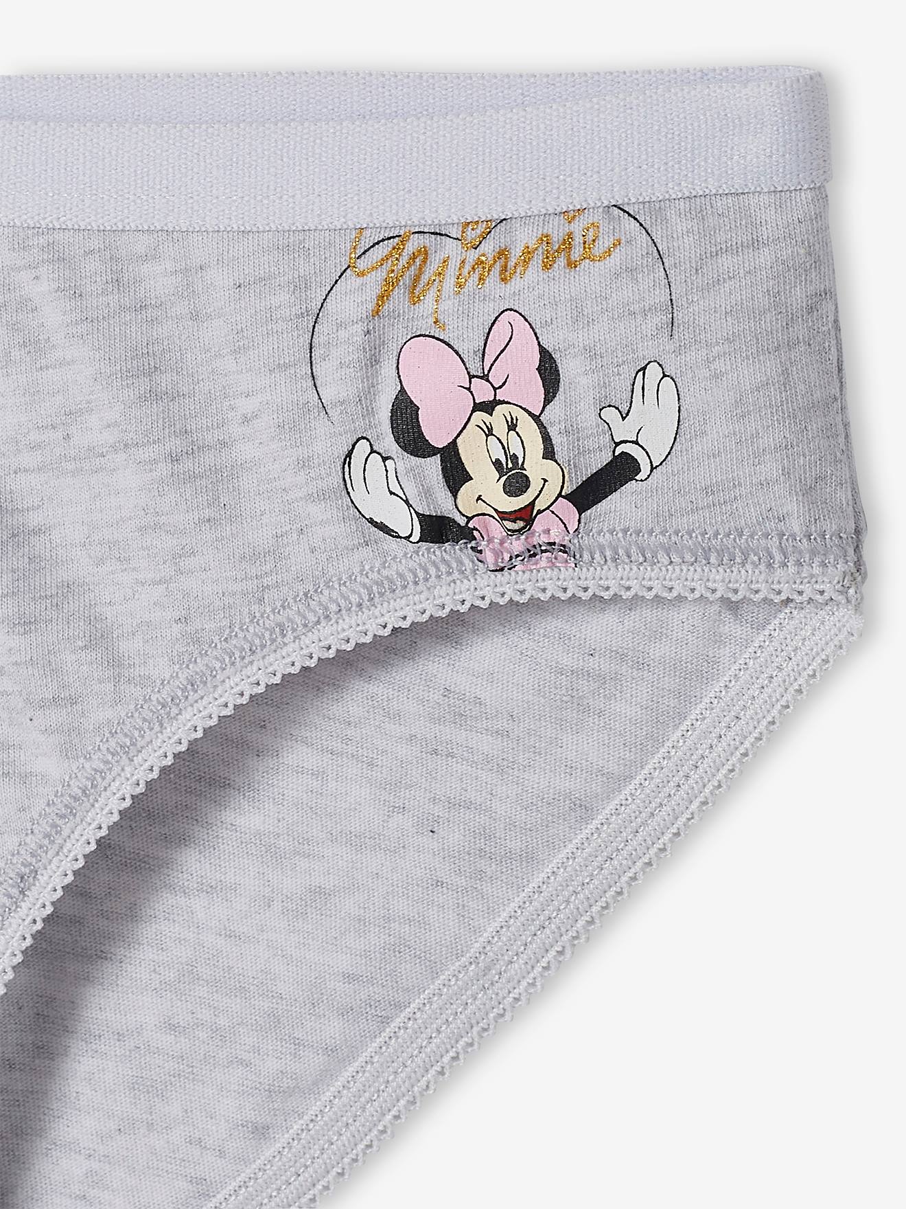 Pacote com 7 calcinhas lisas rosa tamanho médio DS® Minnie com estampas