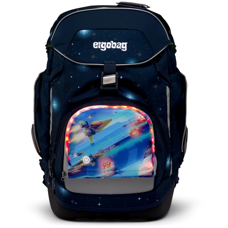 Ergobag Zubehör Pack  Cubo light Zippies LED - Zip Fronttasche Raumschiff