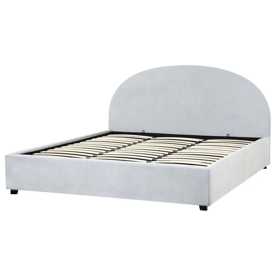 VAUCLUSE - Bed met opbergruimte - Lichtblauw - 180 x 200 cm - Stof