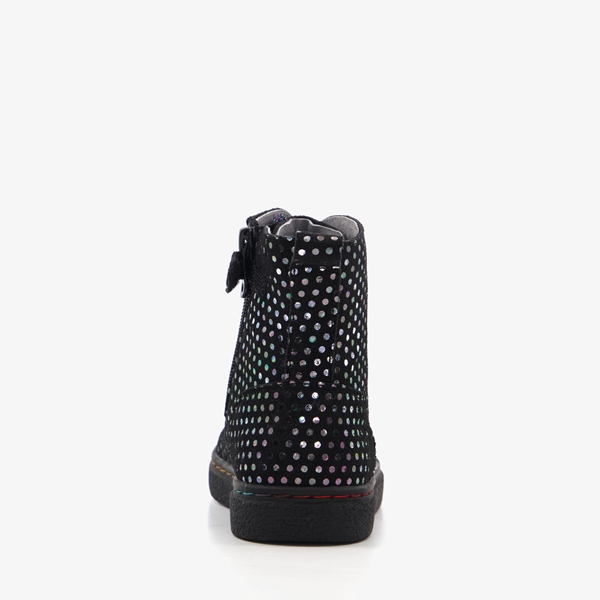 TwoDay leren meisjes veterschoenen met stippen