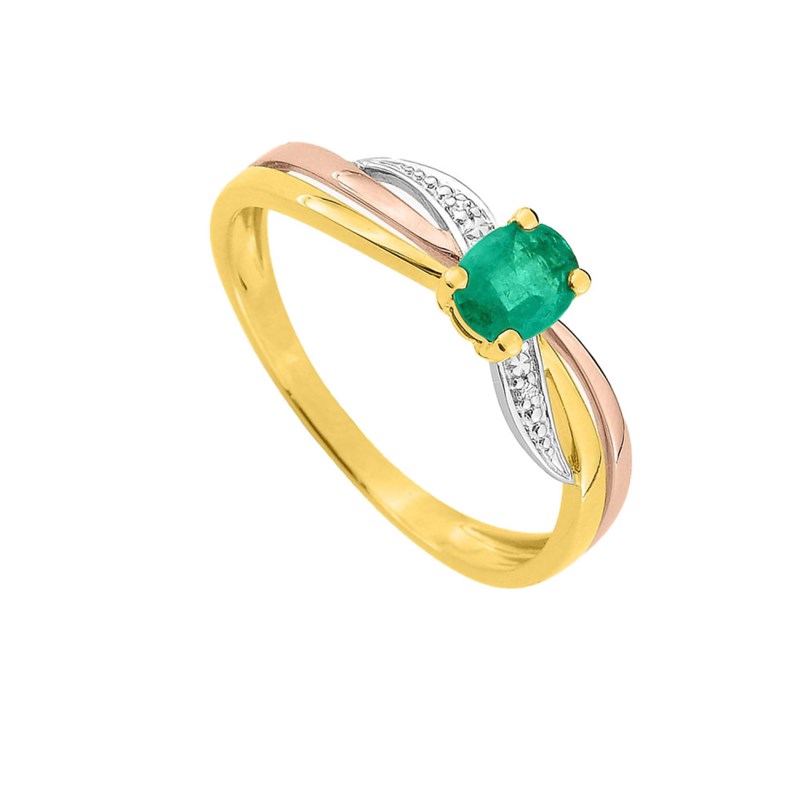 Bague femme - Emeraude - Or 18 Carats