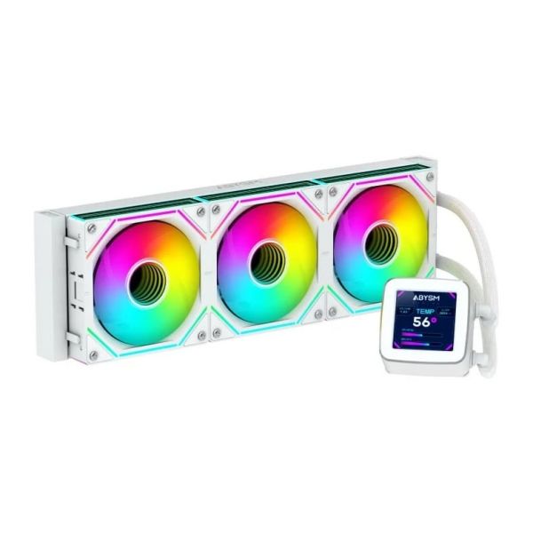 ABYSM Cooler CPU Oceanic 360 LCD ARGB Liquid Branco