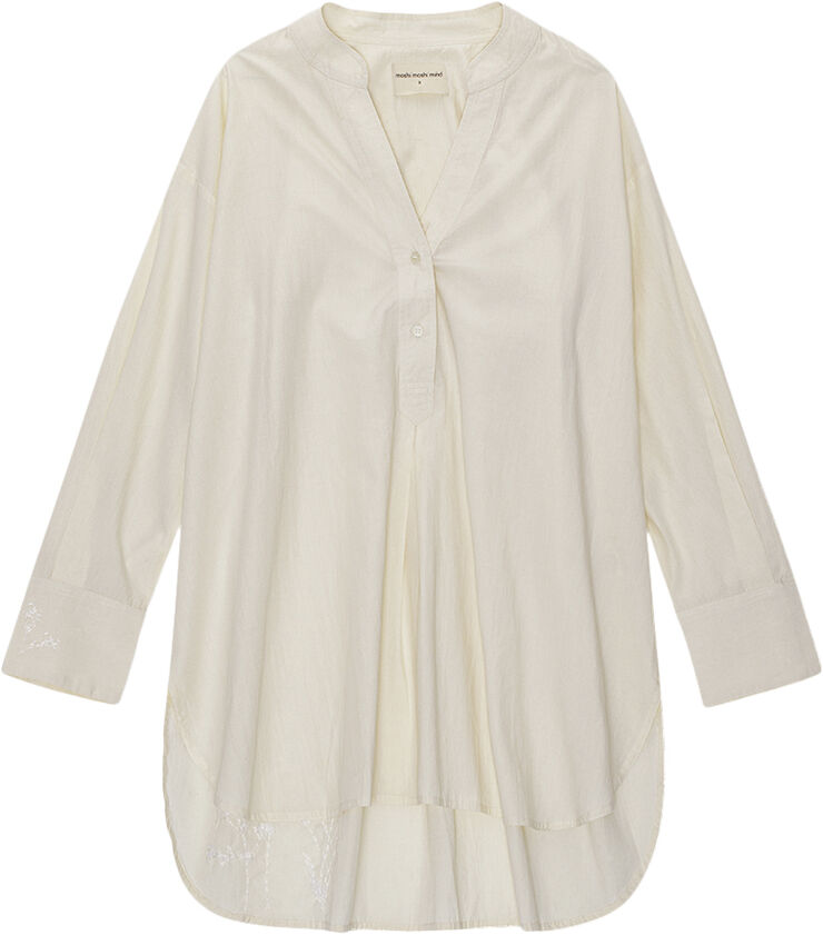 Moshi Moshi Mind posy shirt poplin Natural emb