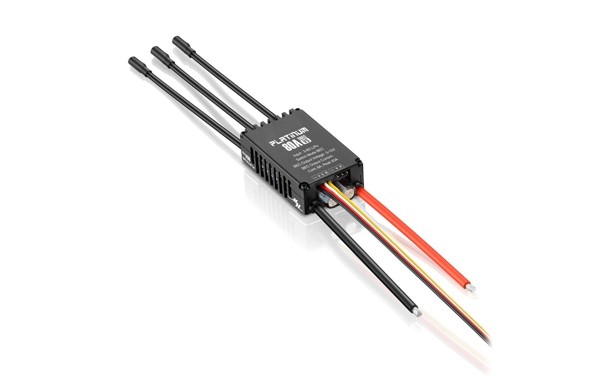 Brushless Regler Platinum Pro V5 80A 3-8SBrushless ESC für Flugmodelle mit starkem 8A Bec