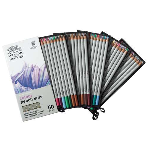 WINSOR & NEWTON™ Studio Collection Farbstift-Set, 50 Stifte