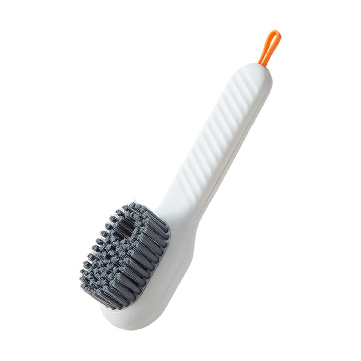 (17cm) Universal Reinigungsbürste Multifunktionaler Kleider Scrubber Schuh Cleaner mit Seifenspender - Weiss