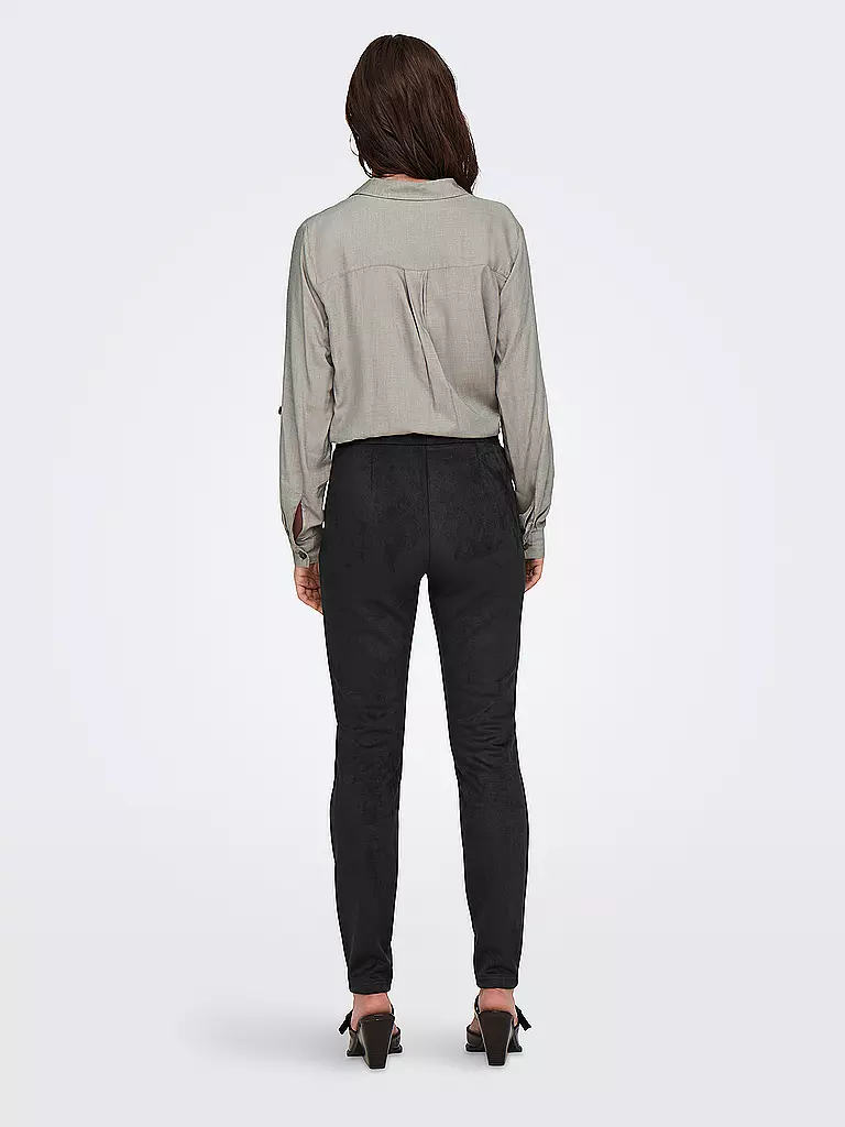 ONLY Leggings in Lederoptik ONLANGALINE schwarz