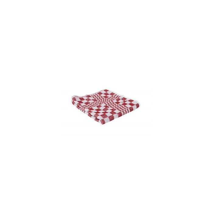 Keukendoeken 3stuks 2020063 50x50cm met rood blokmotief, katoen - badstof (2020023)