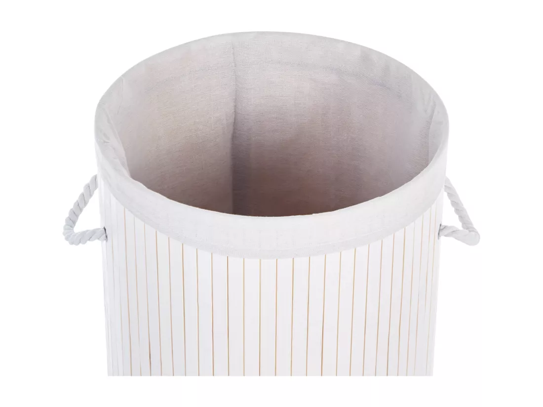 Panier en bambou blanc 60 cm SANNAR
