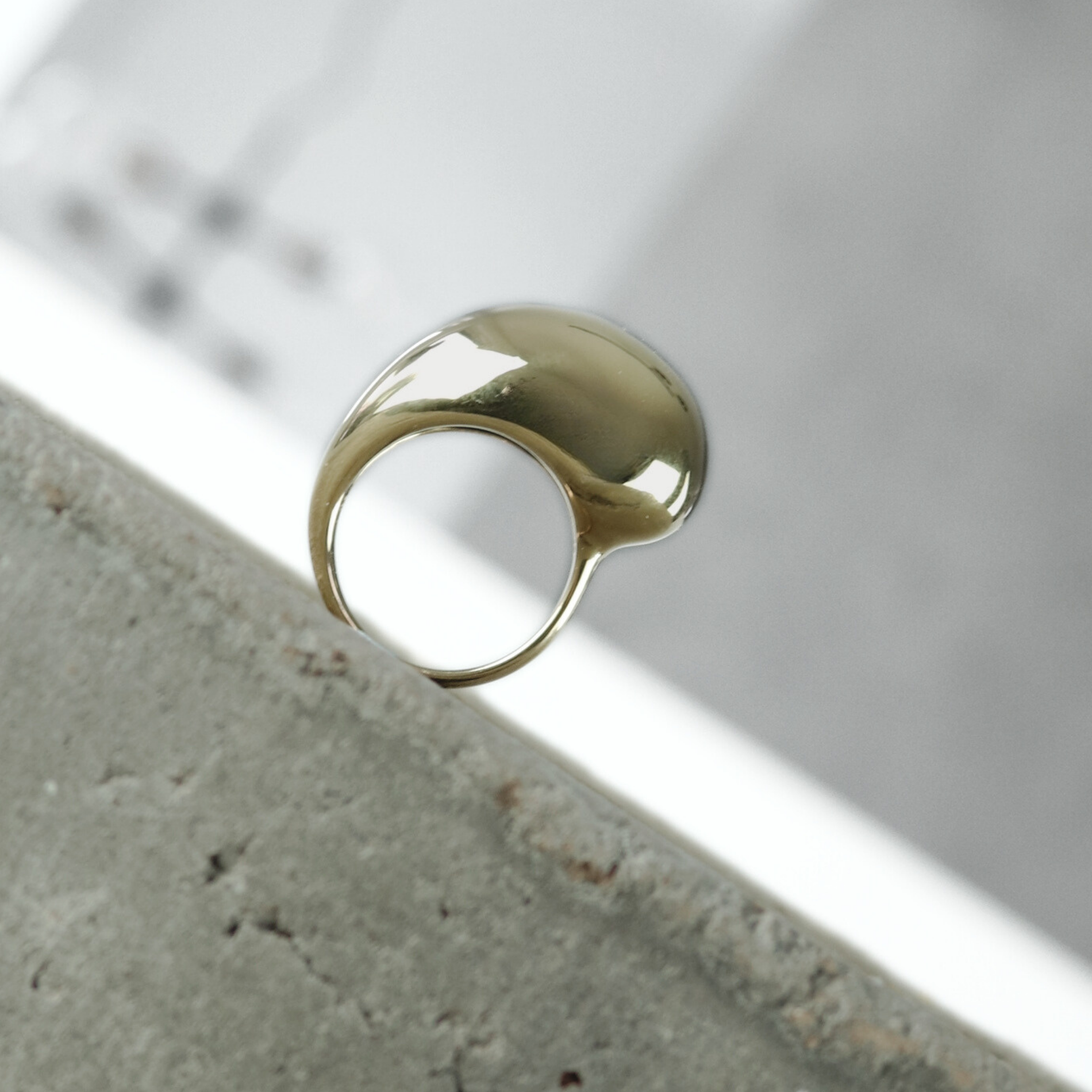 Dansk Copenhagen  Chunky Paisley Statement ring, vandfast - forgyldt