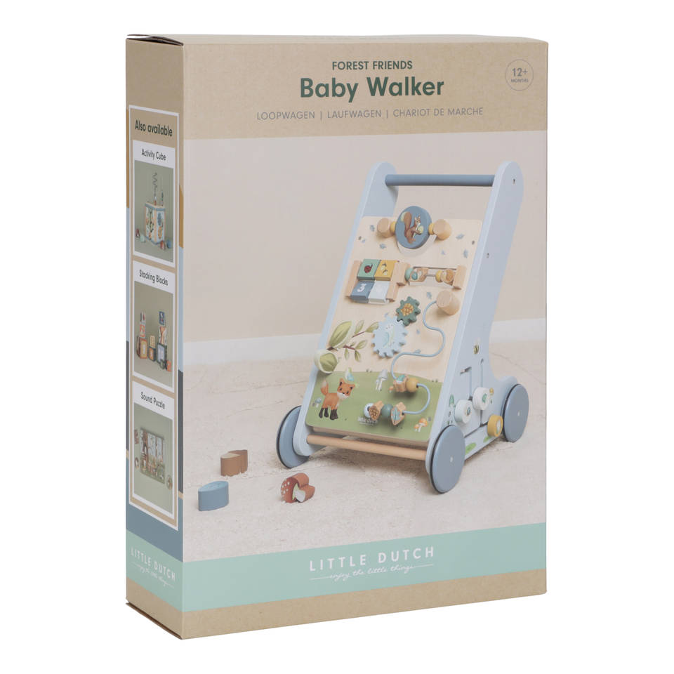 Little Dutch Forest Friend houten activiteiten loopwagen