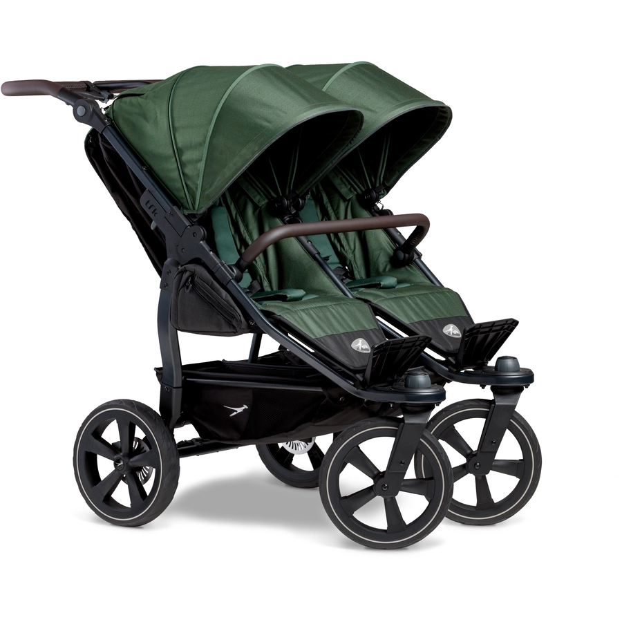 tfk Zwillingskinderwagen Duo 2 mit Luftkammer-Set Olive
