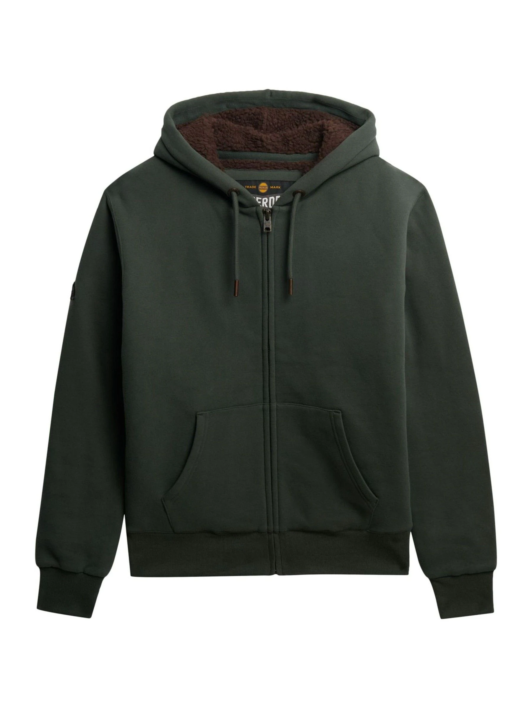 Groen - Superdry Borg Lined Ziphood Hoodie