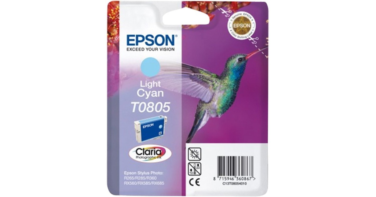 EpsonInkt - T0805  (C13T08054011, 'Kolibrie', Licht-cyaan, Retail)