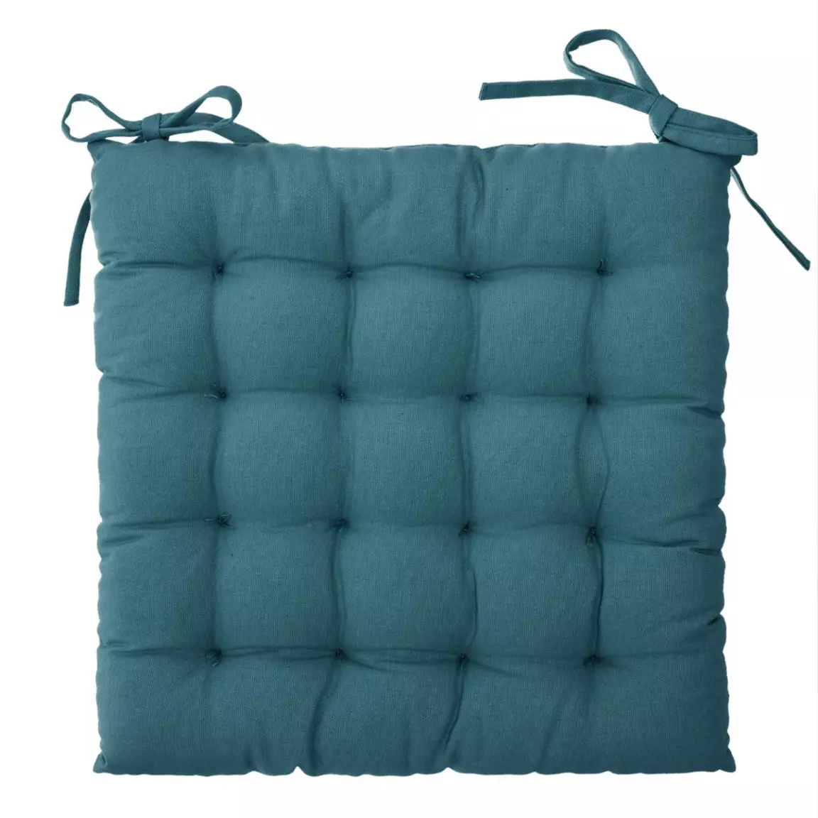 Coussin de chaise carré (38 x 38 cm) Otto Bleu canard