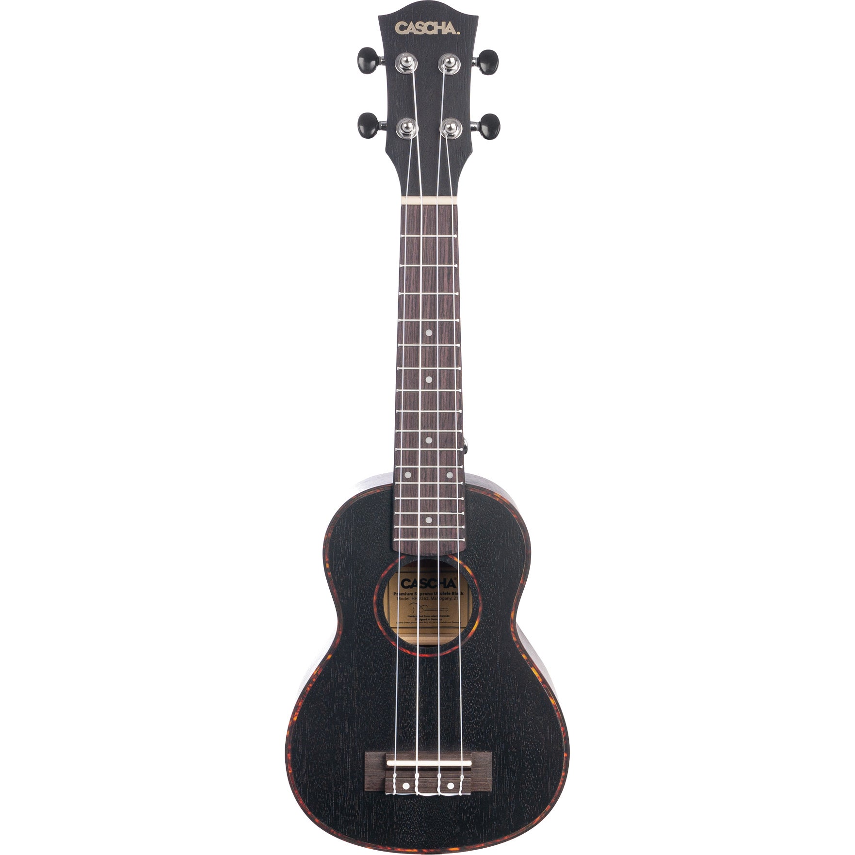 Cascha HH 2305 Premium Mahogany tenor ukelele set zwart