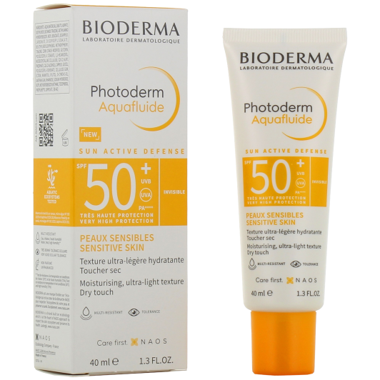 Fluide solaire SPF50+ Bioderma Photoderm Aquafluide - Peau sensible