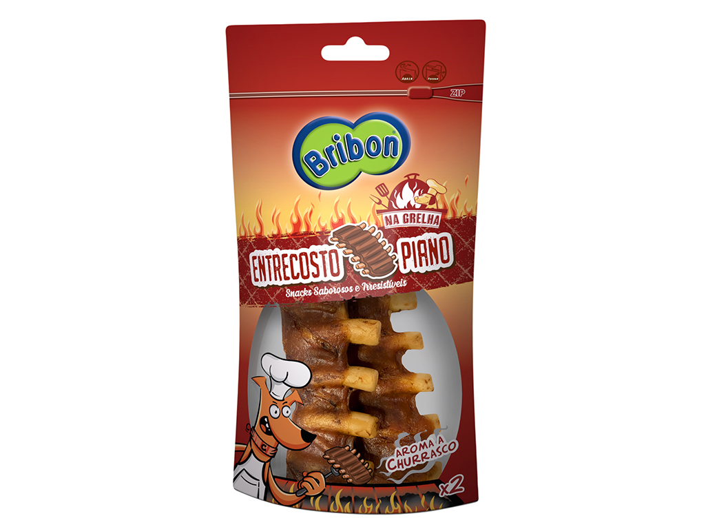 SNACKS CÃO BRIBON NA GRELHA PIANO 2 UNIDADES