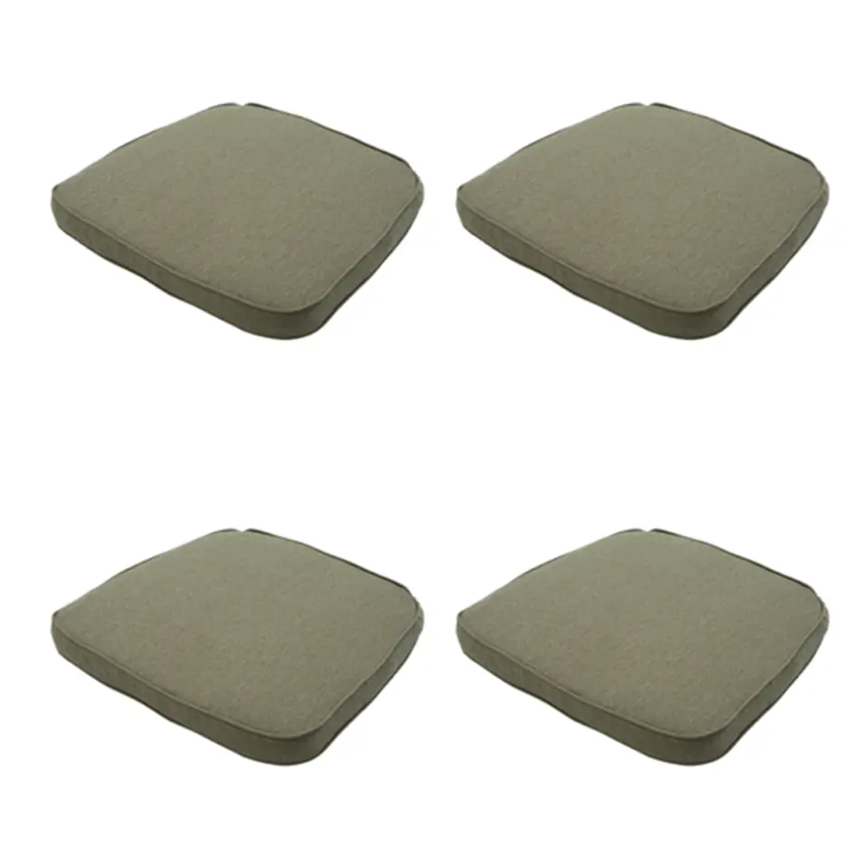 Madison - Zitkussen Wicker Taupe canvas eco  - Ca. 48x48 cm - Set van 4