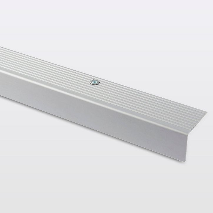 Nez de marche en aluminium décor métal mat GoodHome 35 x 25 x 1800 mm.