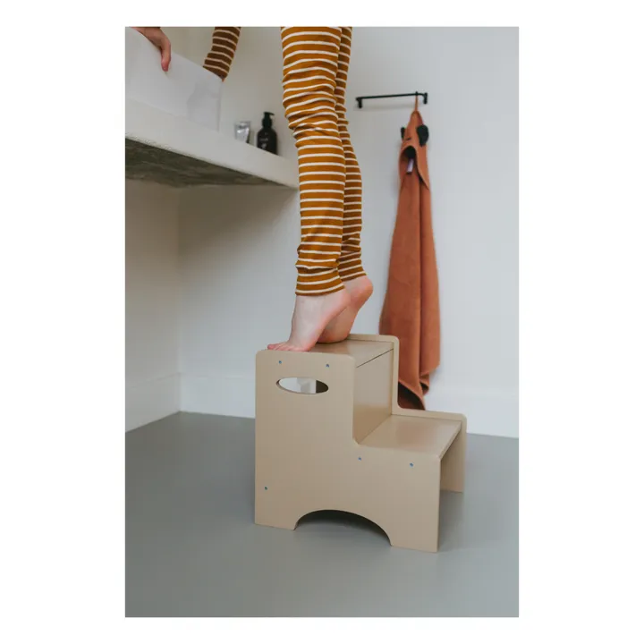 Nofred Marche-pied en bois | Beige