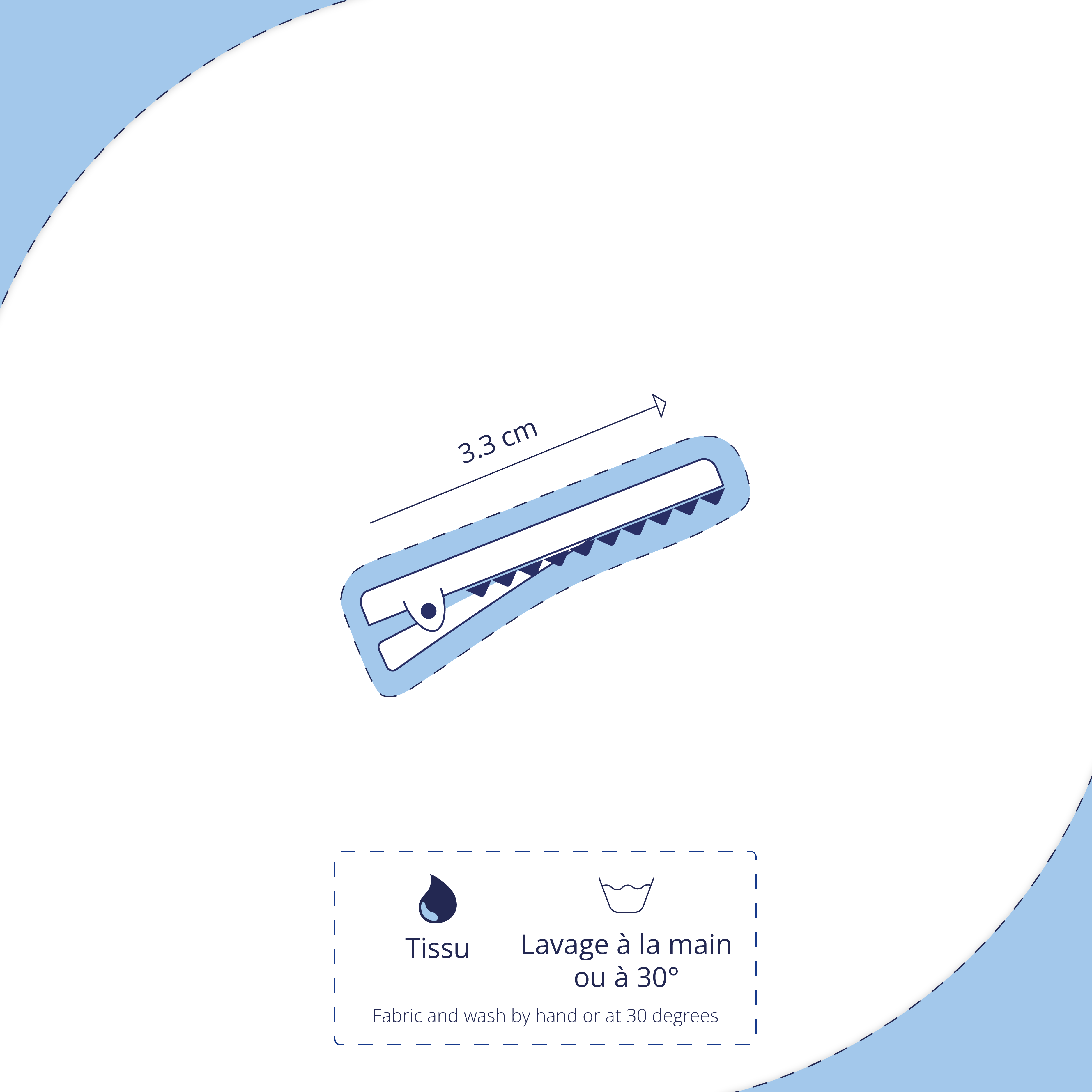 Barrette Baleine Camelias Rubis