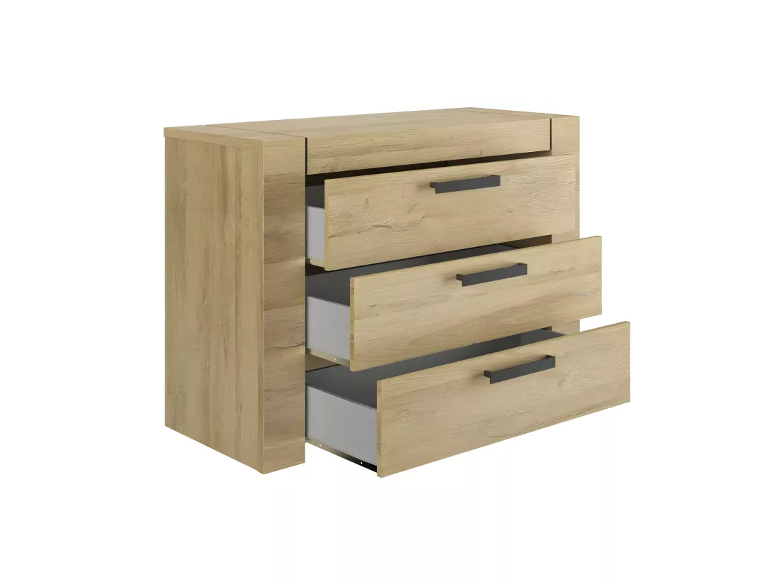 Chambre Adulte Complète (140*190) Chêne blond - MARCELLINO
