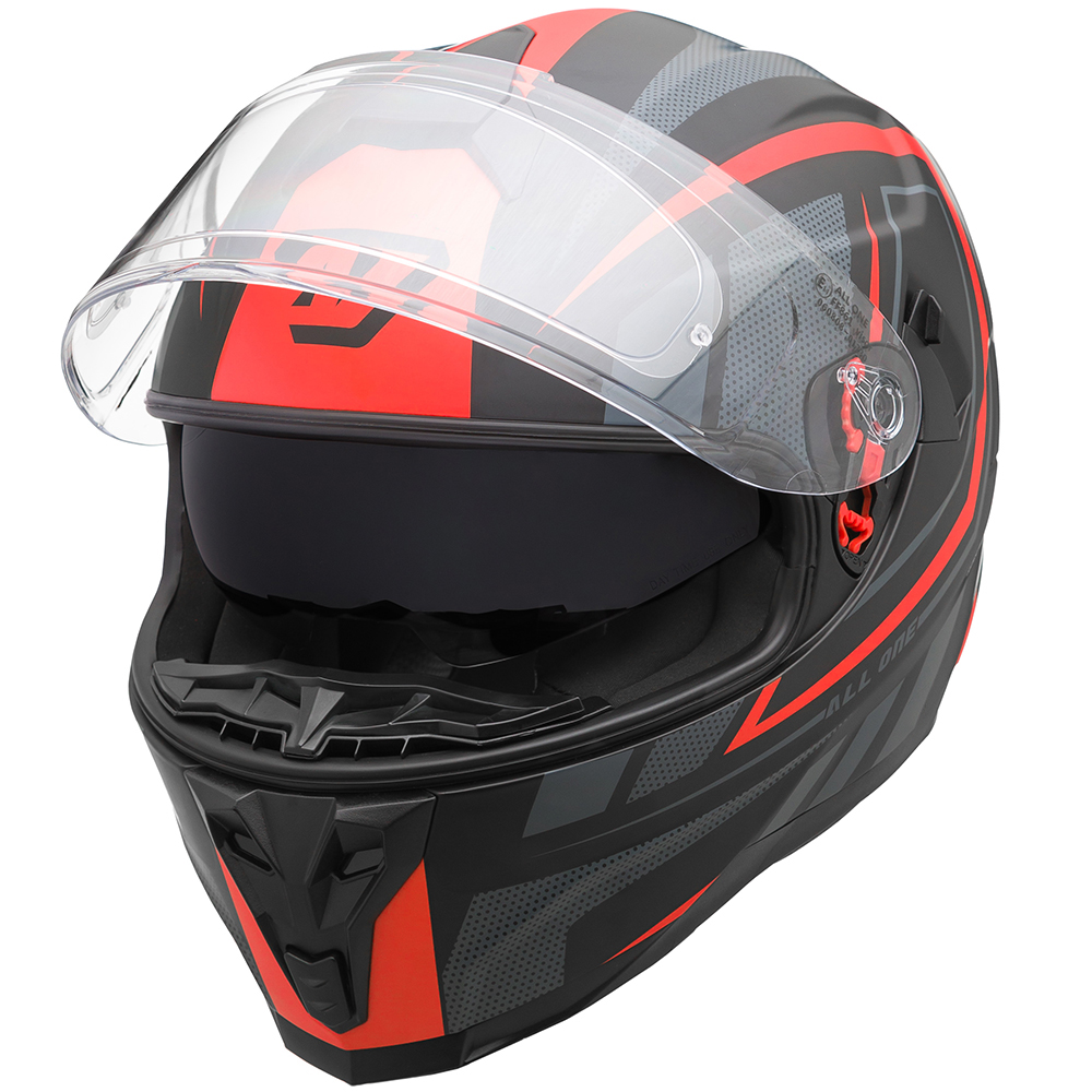All One - Casque Apollo Sharp Evo Noir / Rouge