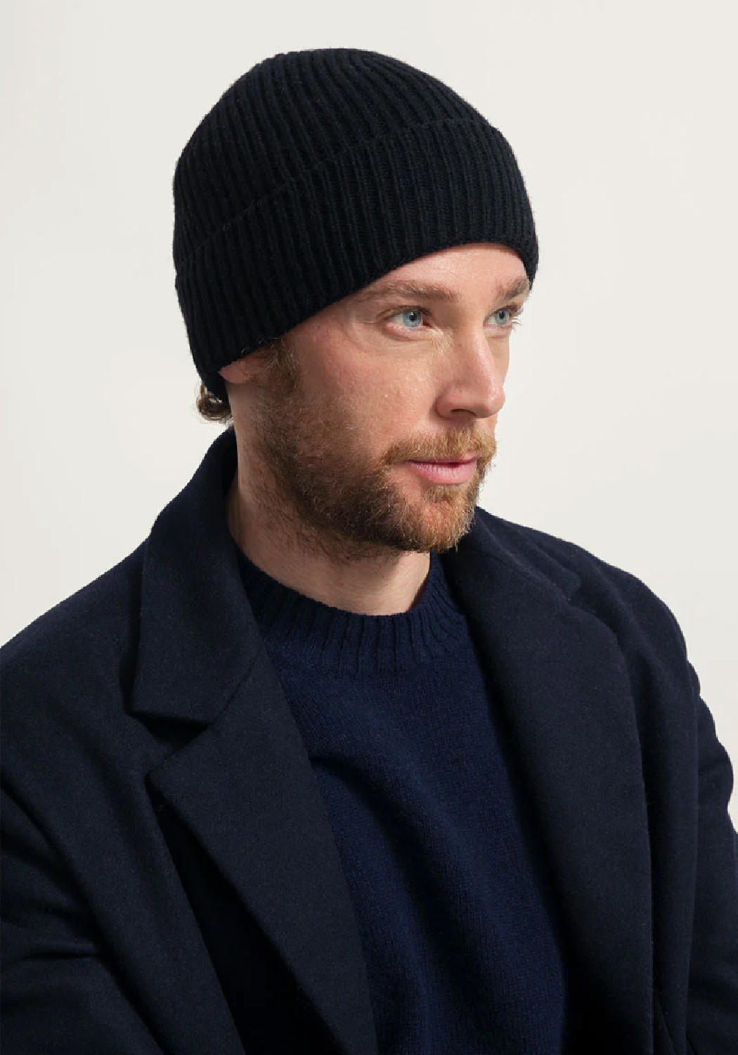 Rifo Beanie Kaschmir Marcello Black Ardesia