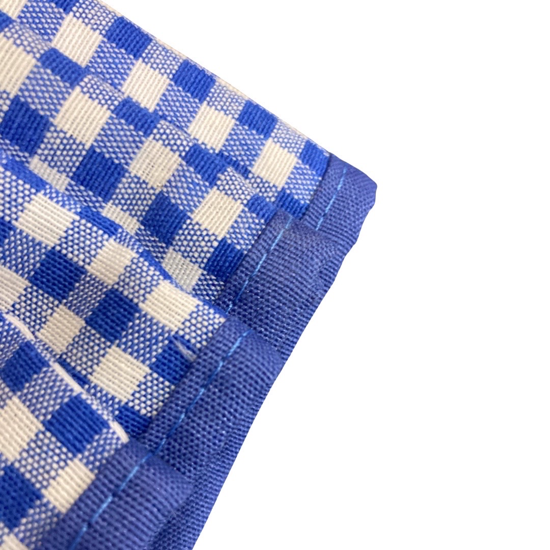 Tafelkleed Kleine ruit blauw (Strijkvrij) 140 x 280