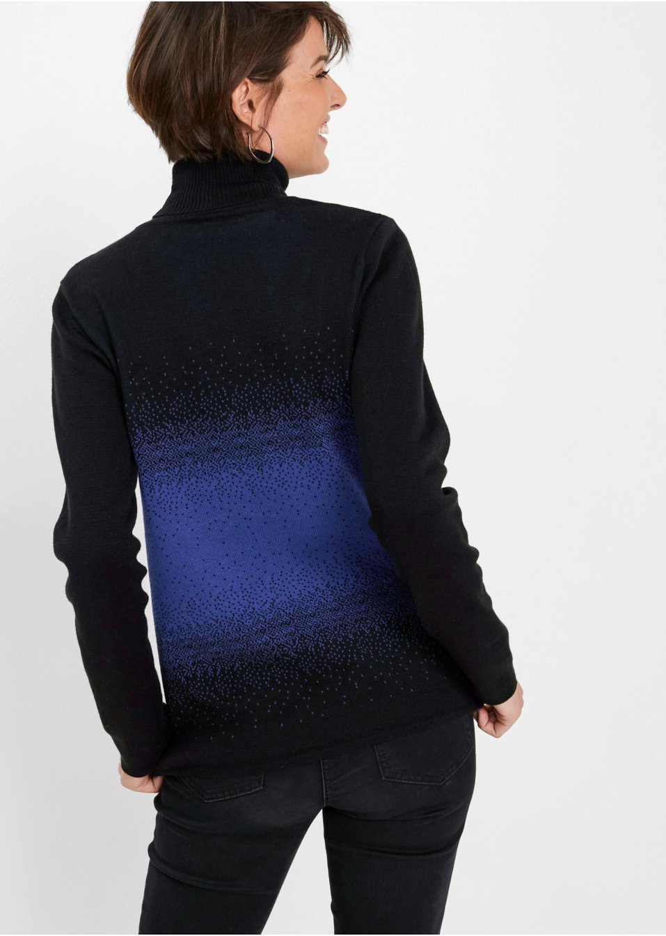Pull col roulé